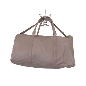 Purple Faux Leather Weekender Bag